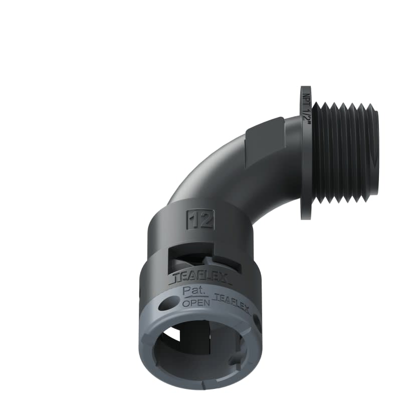 TEAFLEX - CURVA 90 IP66 12NPT 1/2 NERO