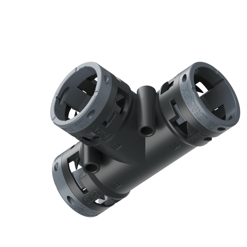 TEAFLEX - RACC. T NERO   IP66 29-29-29