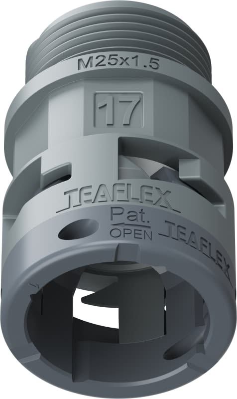 TEAFLEX - RACC.GRIGIO IP66 SM17  M25X1,5