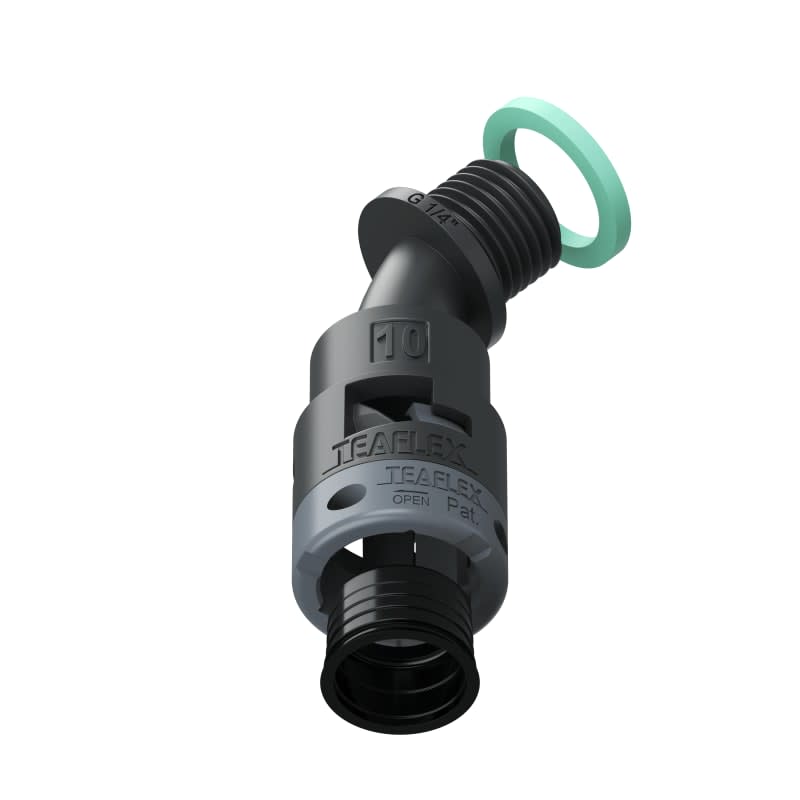 TEAFLEX - CURVA 45 IP68 BF10 1/4NERO