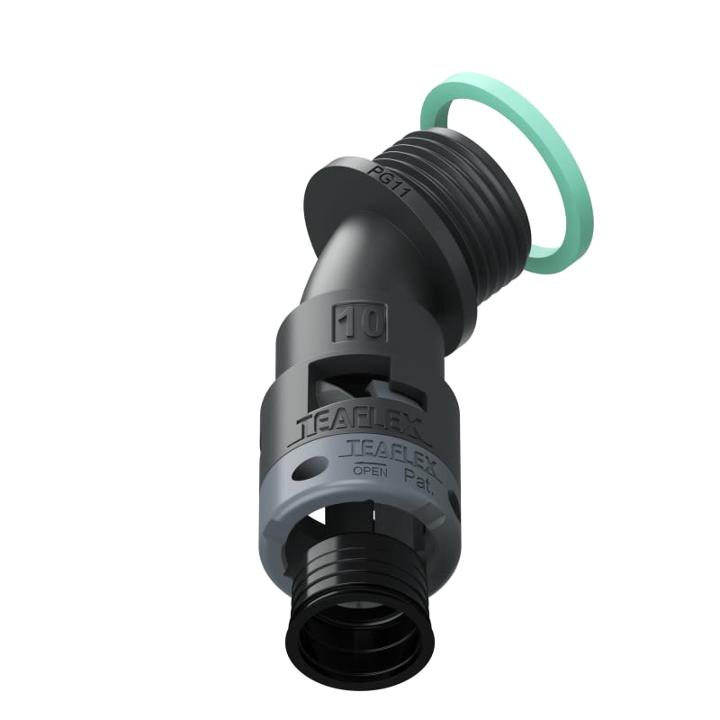 TEAFLEX - CURVA 45 IP68 BF10 PG11 NERO