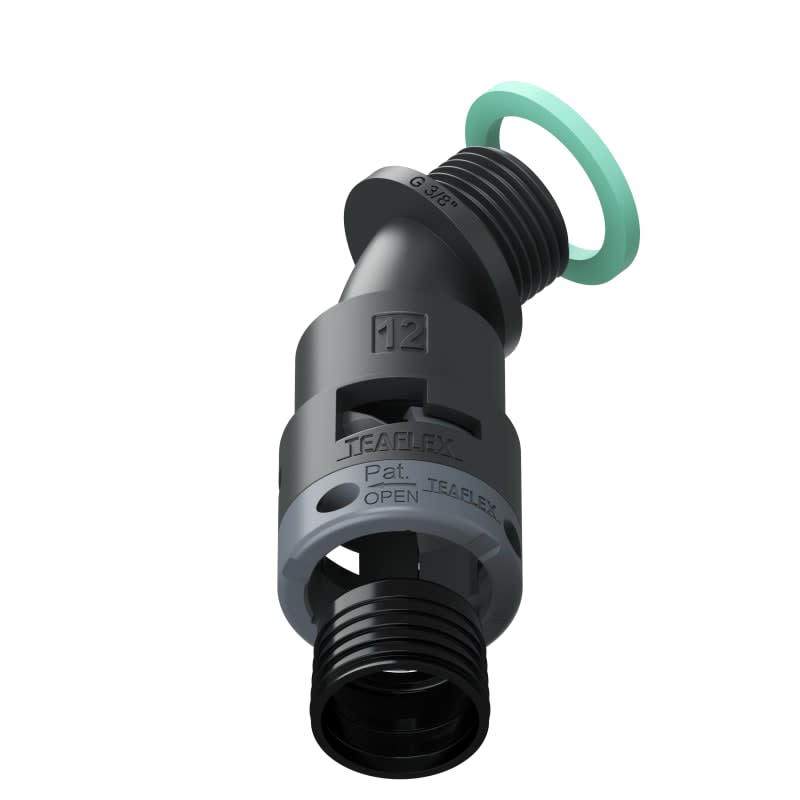 TEAFLEX - CURVA 45 IP68 BF12   3/8NERO