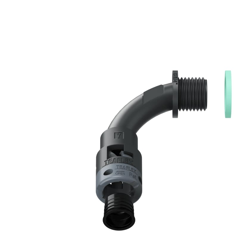 TEAFLEX - CURVA 90 IP68 BN07 1/4 NERO