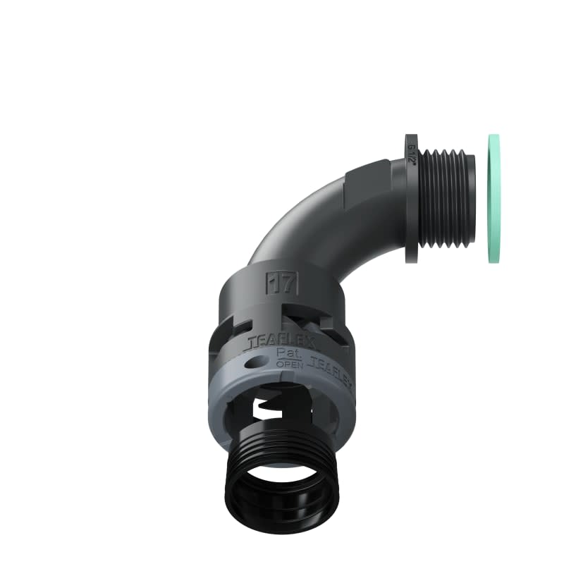 TEAFLEX - CURVA 90 IP68 BN17 1/2 NERO