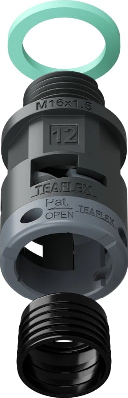 TEAFLEX - RACC.NERO IP68 SM12 M16X1,5