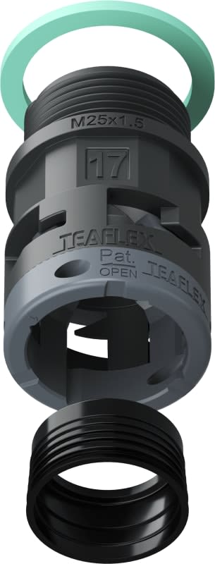 TEAFLEX - RACC.NERO   IP68 SM17  M25X1,5
