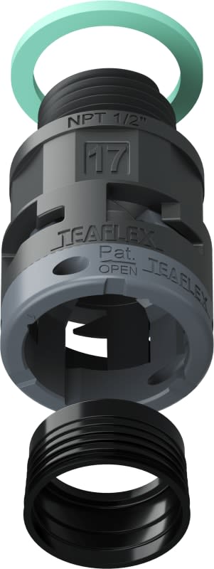 TEAFLEX - RACC.NERO   IP68 SM17 NPT 1/2
