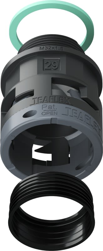 TEAFLEX - RACC.NERO   IP68 SM29  M32X1,5