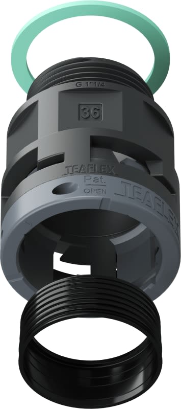 TEAFLEX - RACC.NERO   IP68 SM36 G 1'1/4