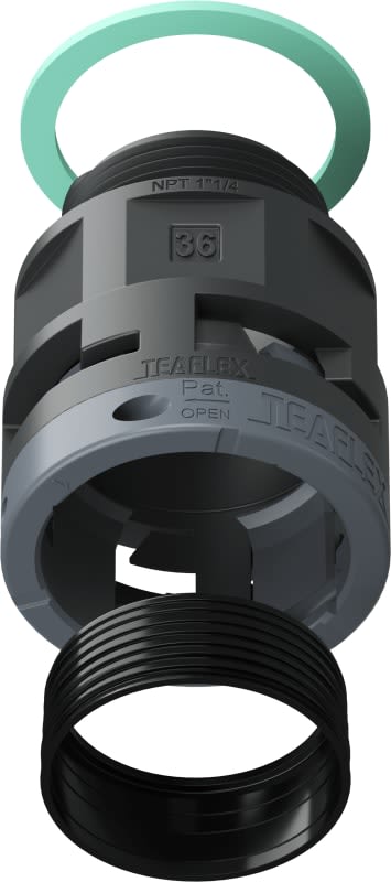 TEAFLEX - RACC.NERO   IP68 SM36 NPT1 1/4