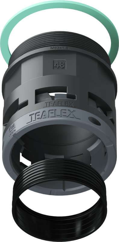 TEAFLEX - RACC.NERO IP68 SM48 M63X1,5
