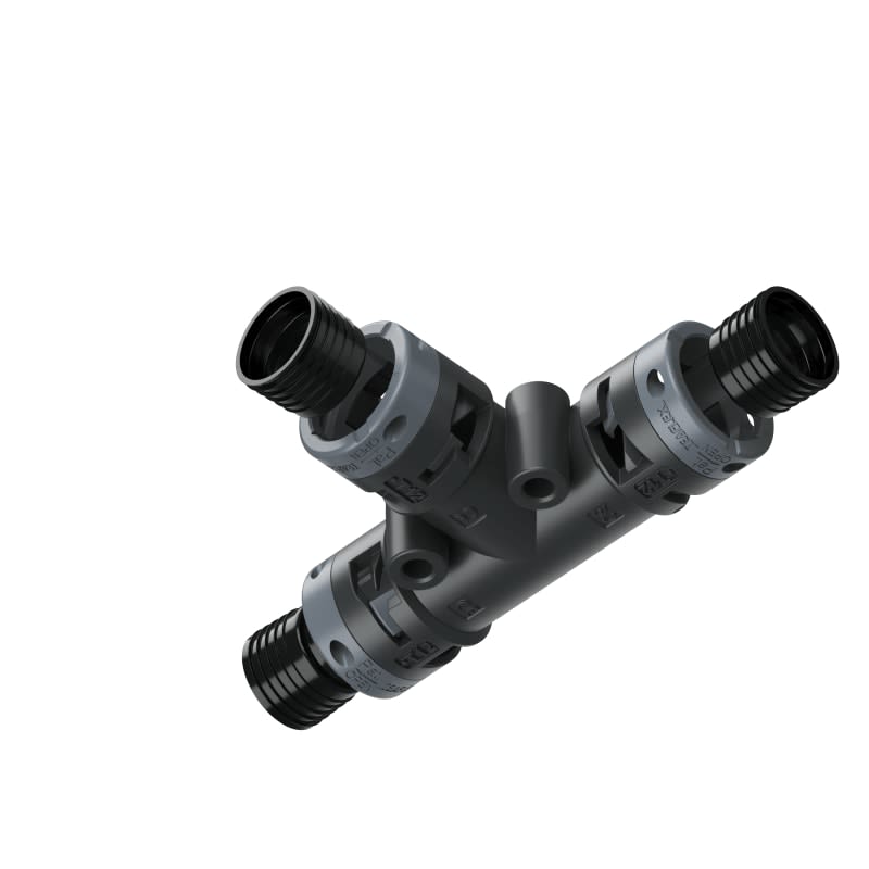 TEAFLEX - RACC. T NERO IP68 12-12-12
