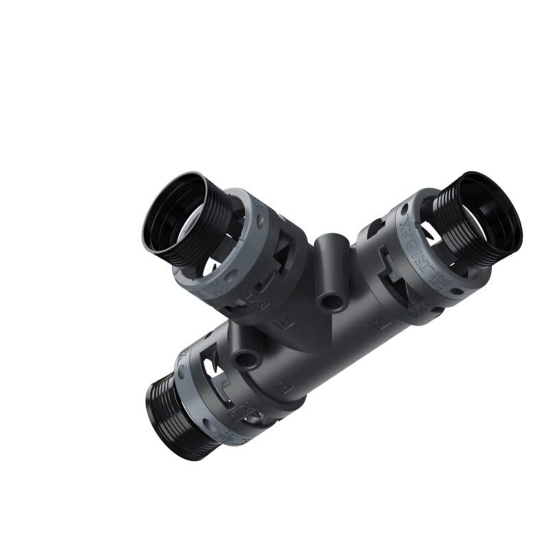 TEAFLEX - RACC. T NERO   IP68 23-23-23