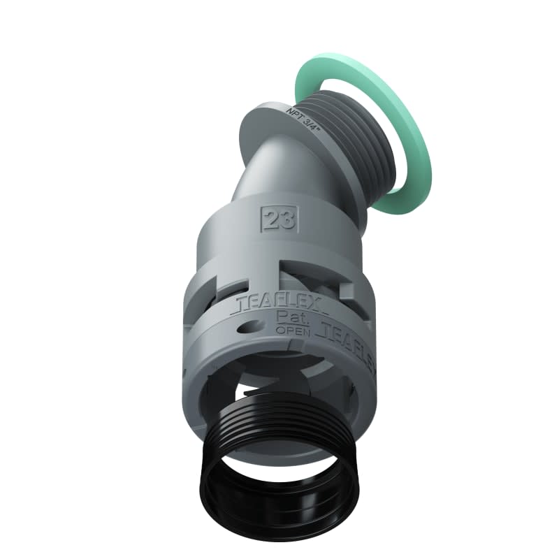 TEAFLEX - CURVA 45 IP68 23NPT 3/4 GRIGIO