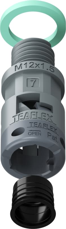 TEAFLEX - RACC.GRIGIO IP68 SM07 M12X1,5