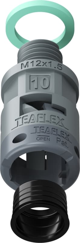 TEAFLEX - RACC.GRIGIO IP68 SM10  M12X1,5