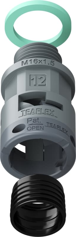 TEAFLEX - RACC.GRIGIO IP68 SM12  M16X1,5