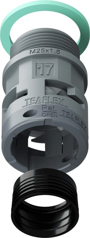 TEAFLEX - RACC.GRIGIO IP68 SM17 M25X1,5