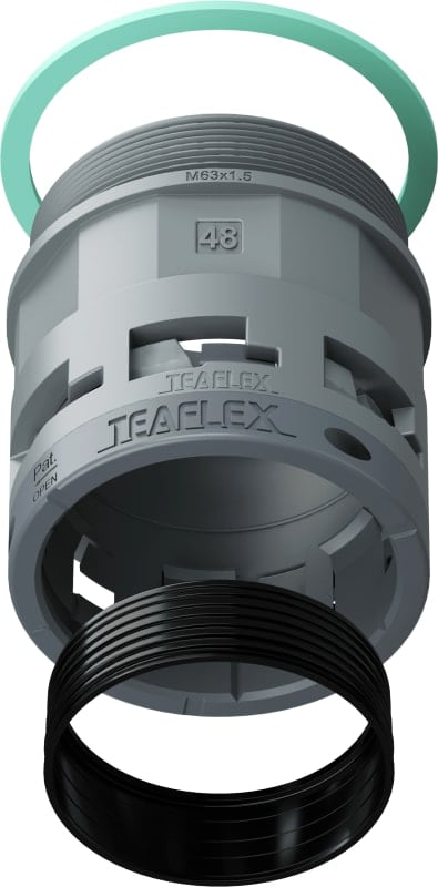 TEAFLEX - RACC.GRIGIO IP68 SM48 M63X1,5