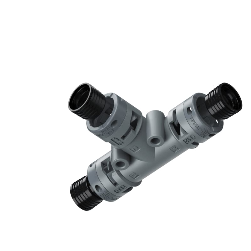 TEAFLEX - RACC. T GRIGIO IP68 12-12-12
