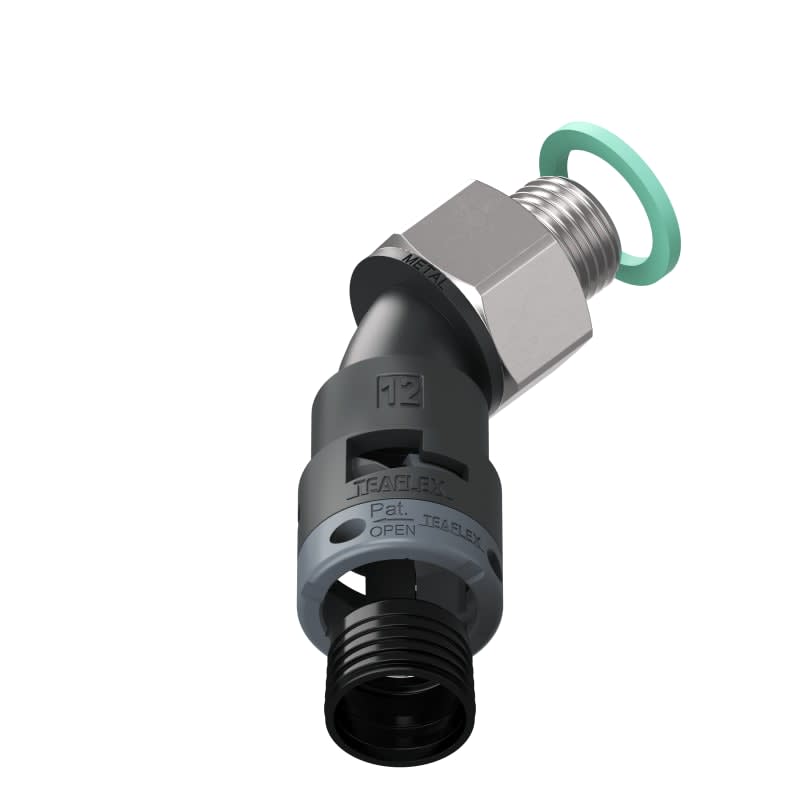 TEAFLEX - CURVA 45 IP68 BF12 M16 NERO