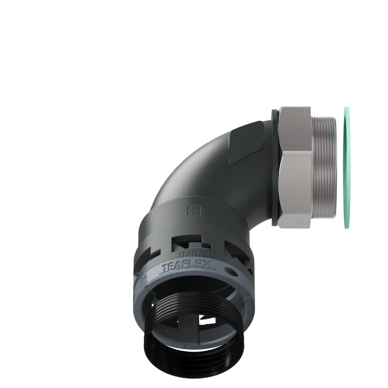 TEAFLEX - CURVA 90 IP68 BN48 PG48 NERO