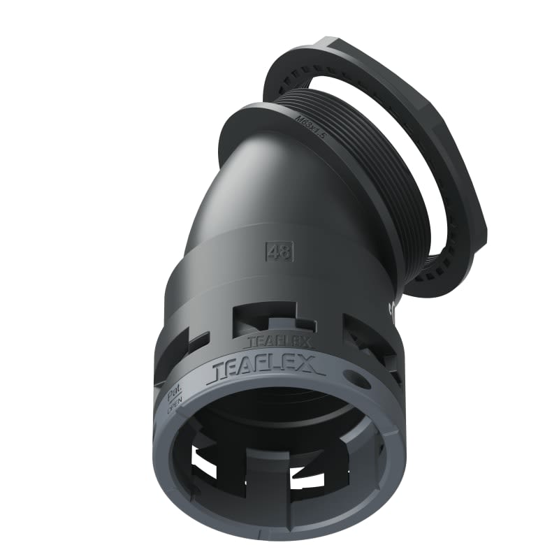 TEAFLEX - CURVA 45 IP66 BF48 M63  NERO