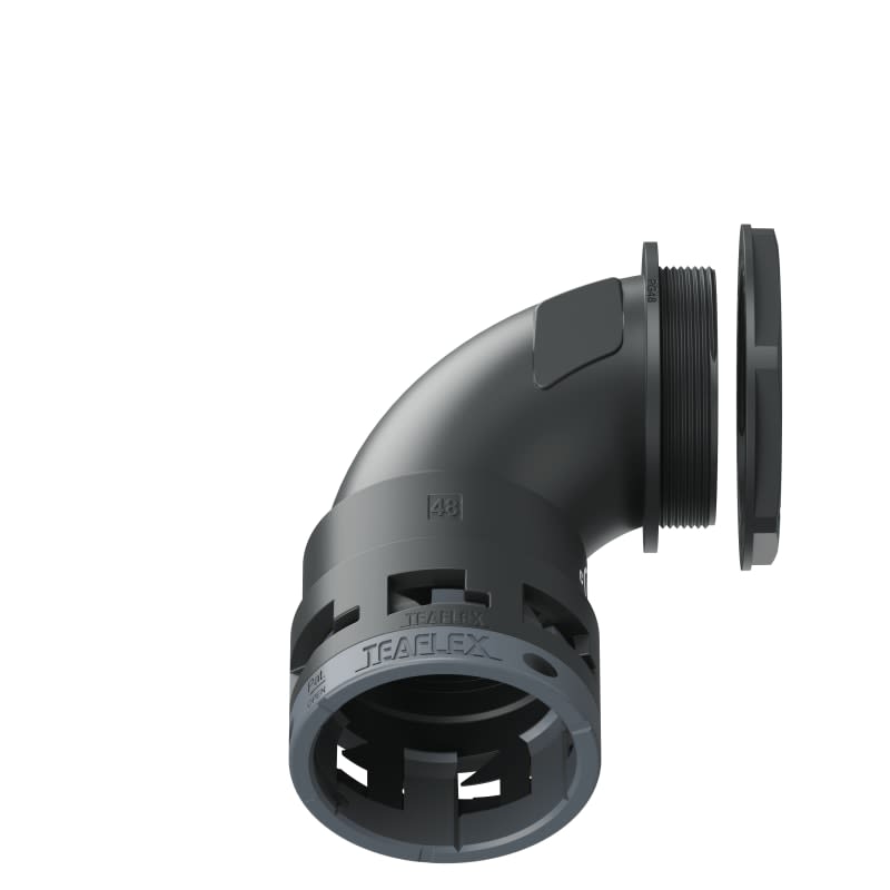 TEAFLEX - CURVA 90 IP66 BN48 PG48 NERO