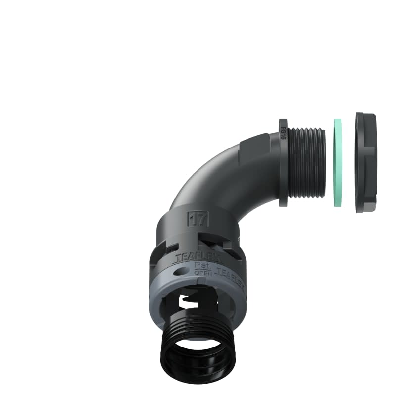 TEAFLEX - CURVA 90 IP68 BN17 PG16 NERO