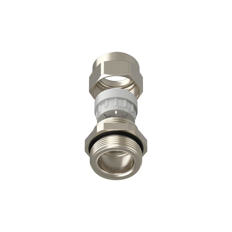 TEAFLEX - Pressacavo ISO32 17 -20,5 FF per installazioni ferroviarie in ottone nichelato IP68.