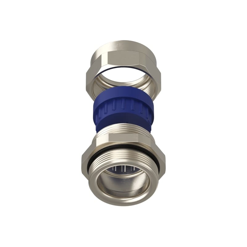 TEAFLEX - Pressacavo ISO40 11,5-15,5 FF per installazioni ferroviarie in ottone nichelato IP68.