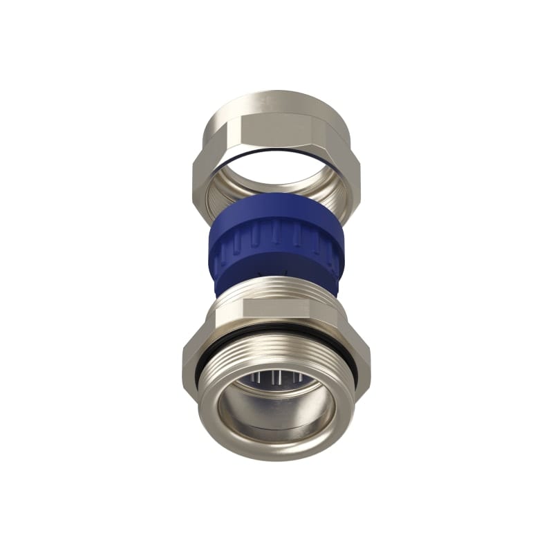 TEAFLEX - Pressacavo ISO40 14-18 FF per installazioni ferroviarie in ottone nichelato IP68.