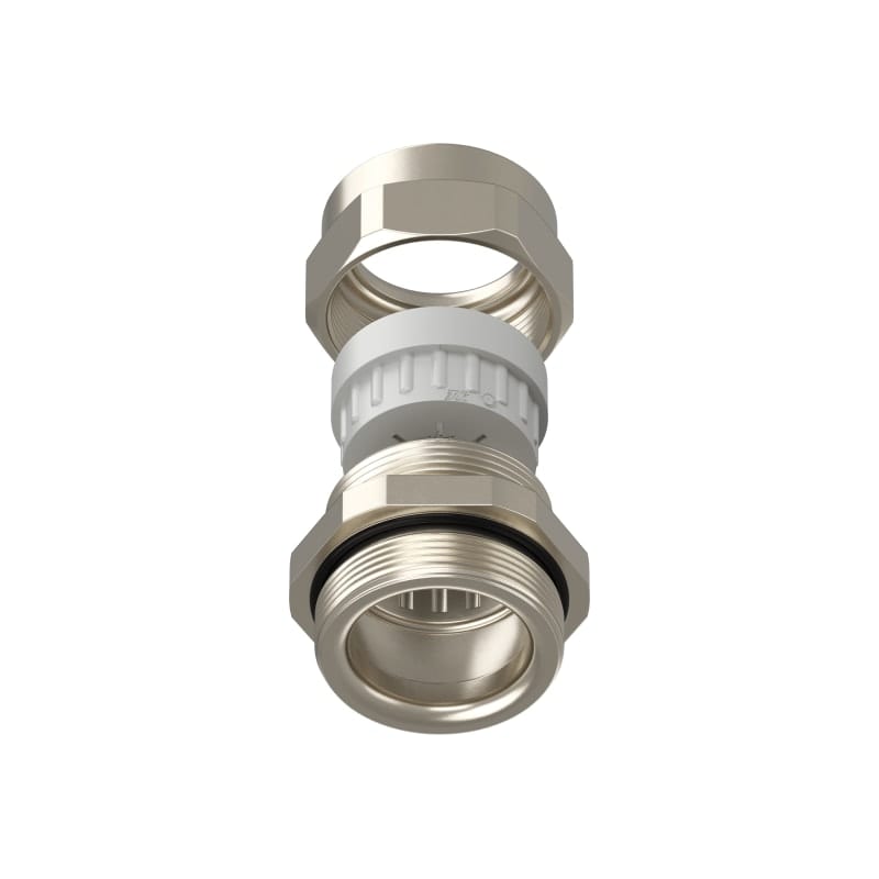 TEAFLEX - Pressacavo ISO40 17 -20,5 FF per installazioni ferroviarie in ottone nichelato IP68.