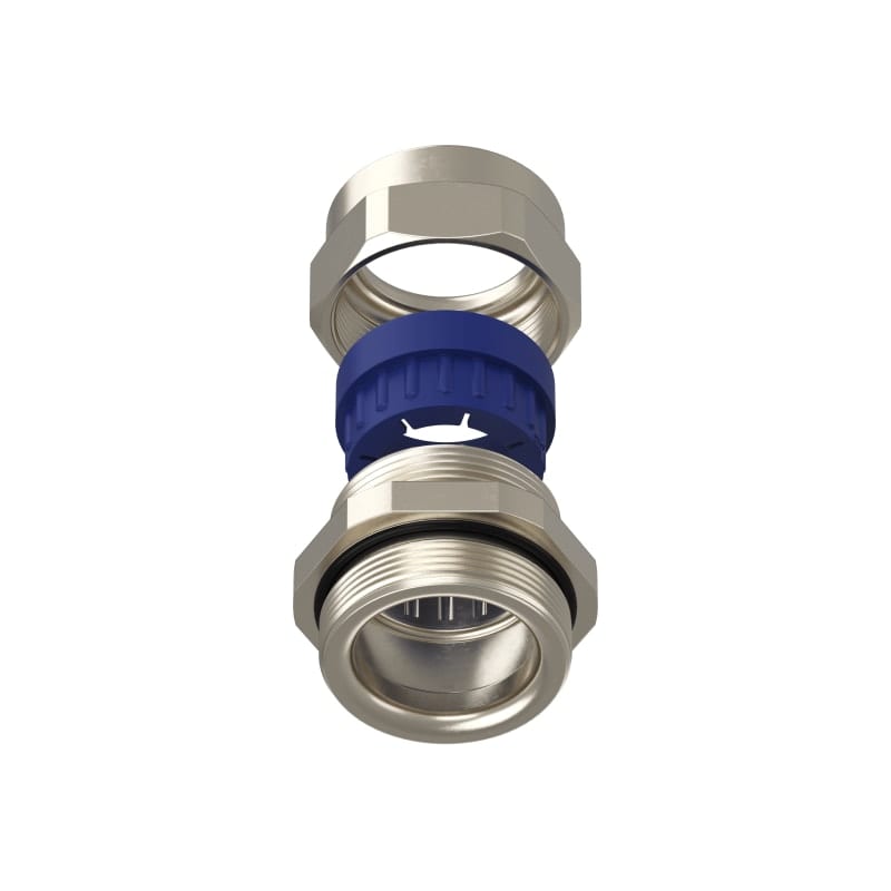 TEAFLEX - Pressacavo ISO40 24-28 FF per installazioni ferroviarie in ottone nichelato IP68.
