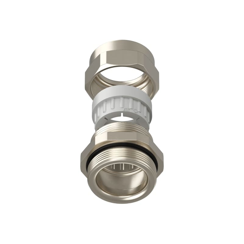TEAFLEX - Pressacavo ISO40 24-28 FF per installazioni ferroviarie in ottone nichelato IP68.