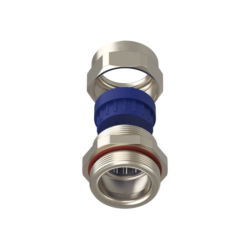 TEAFLEX - Pressacavo ISO40 17 -20,5 TPE in ottone nichelato per installazioni ferroviarie IP68. 140SF20