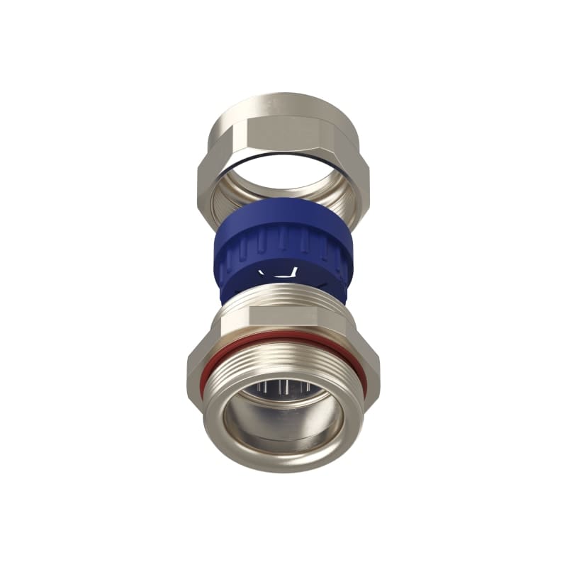 TEAFLEX - Pressacavo ISO40 TPE -25 SF per installazioni ferroviarie in ottone nichelato IP68.
