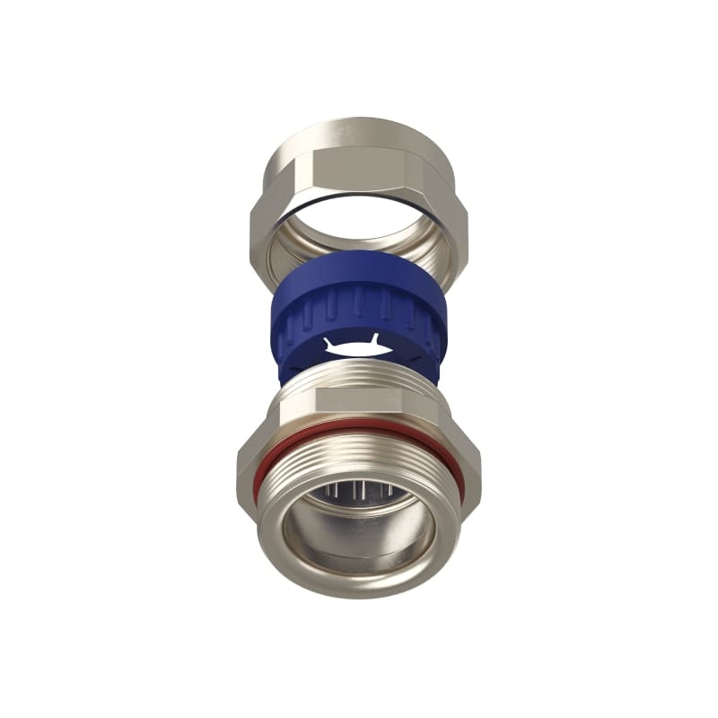 TEAFLEX - Pressacavo ISO40-28 TPE IP68 per installazioni ferroviarie in ottone nichelato.