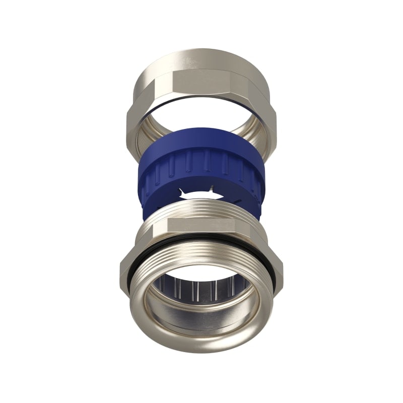 TEAFLEX - Pressacavo ISO50 27-32 FF per installazioni ferroviarie in ottone nichelato IP68.