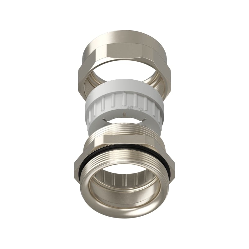 TEAFLEX - Pressacavo ISO50-34 FF per installazioni ferroviarie in ottone nichelato IP68. 150FF34K