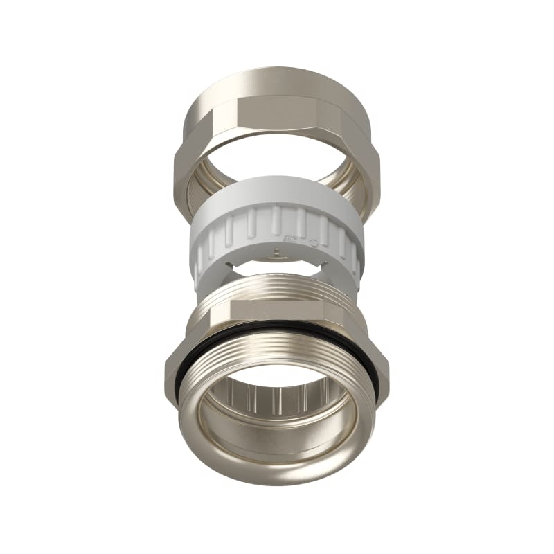 TEAFLEX - Pressacavo ISO50 32-36 FF per installazioni ferroviarie in ottone nichelato IP68. 150FF36K