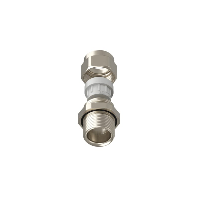 TEAFLEX - Pressacavo PG16-15mm FF per installazioni ferroviarie in ottone nichelato IP68.