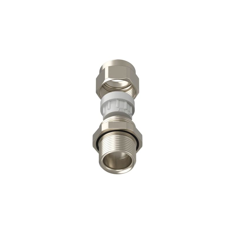 TEAFLEX - Pressacavo PG16-15mm FF per installazioni ferroviarie in ottone nichelato IP68.