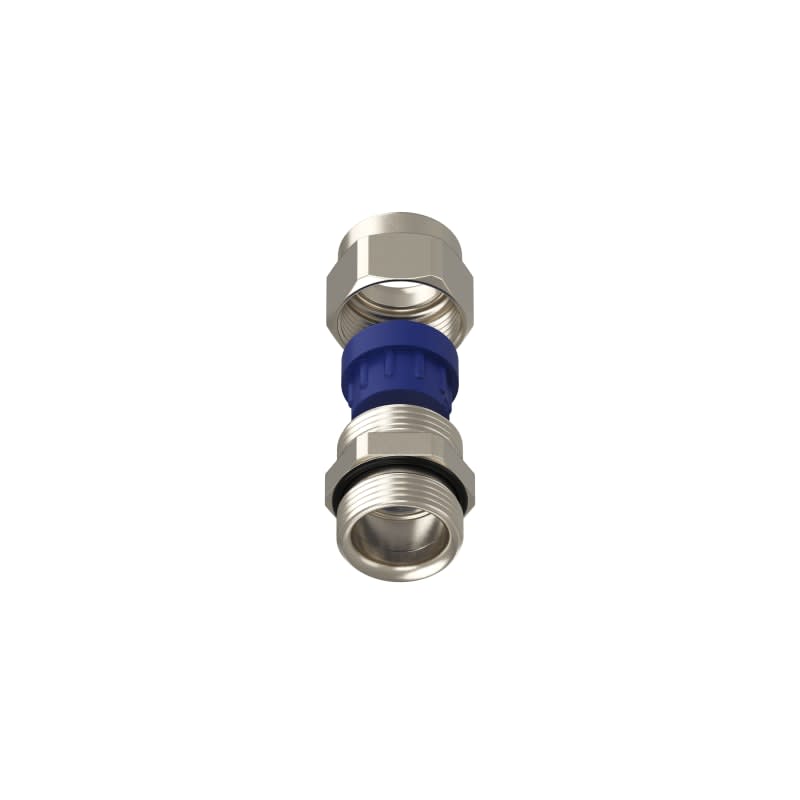 TEAFLEX - Pressacavo PG16 6,5-9,5 per installazioni ferroviarie in ottone nichelato IP68. 153FF09