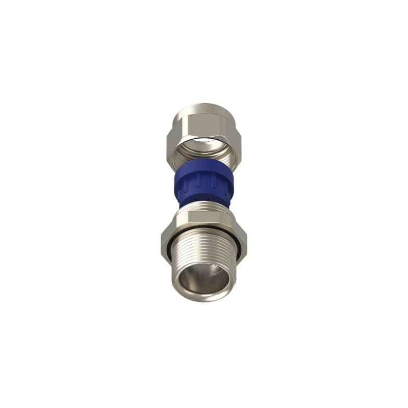 TEAFLEX - Pressacavo PG16-15mm FF per installazioni ferroviarie in ottone nichelato IP68.