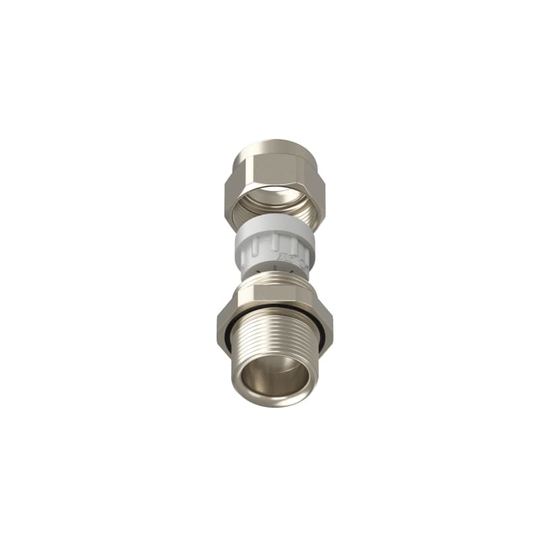 TEAFLEX - Pressacavo PG16-15mm FF per installazioni ferroviarie in ottone nichelato IP68.