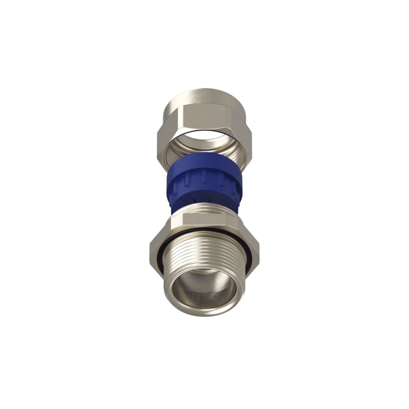 TEAFLEX - Pressacavo PG21-15mm.11,5-15,5 FF per installazioni ferroviarie in ottone nichelato IP68.