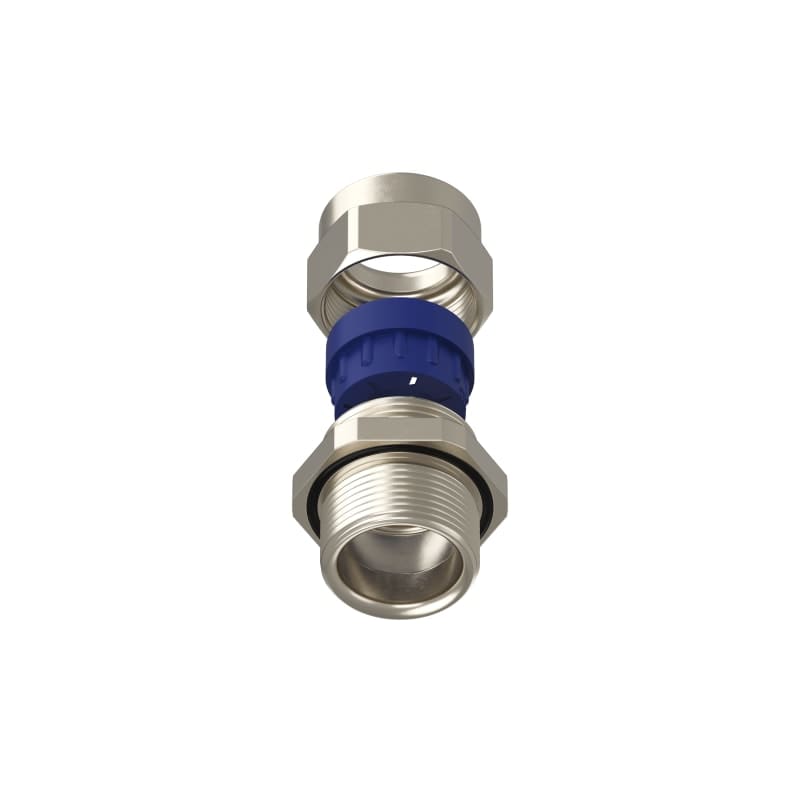 TEAFLEX - Pressacavo PG21-15mm.17-20,5 FF per installazioni ferroviarie in ottone nichelato IP68.