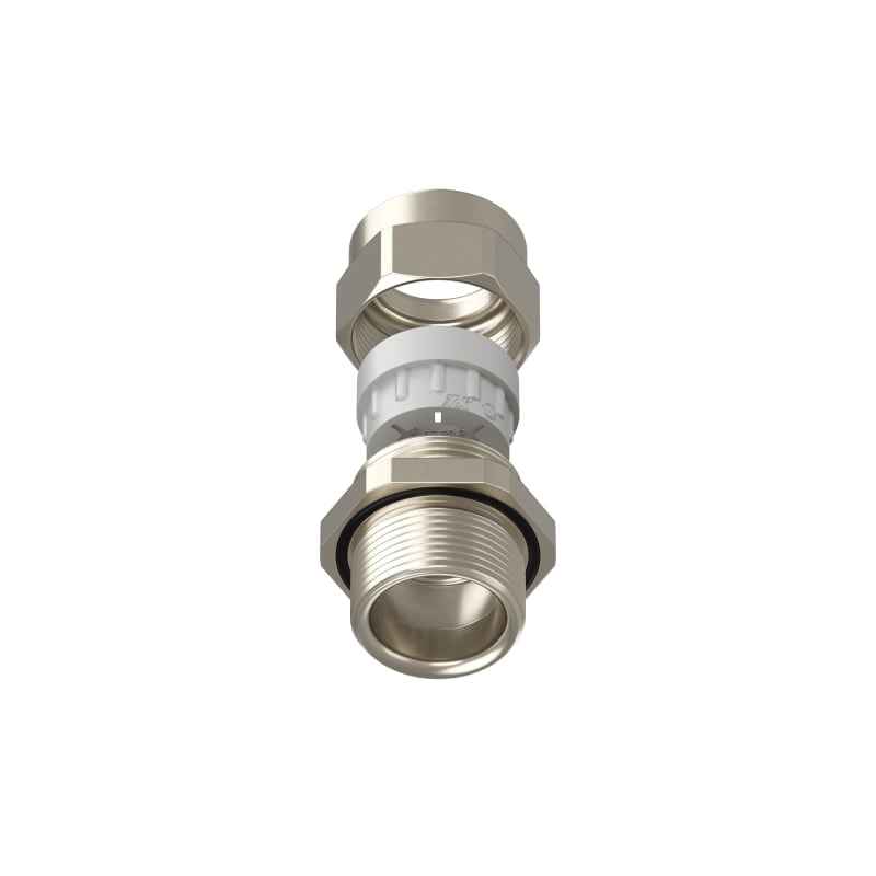 TEAFLEX - Pressacavo PG21-15mm.17-20,5 FF per installazioni ferroviarie in ottone nichelato IP68.
