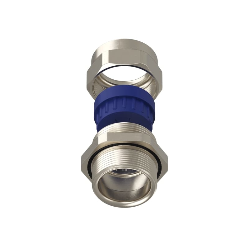 TEAFLEX - Pressacavo PG29-15mm.17-20,5 per installazioni ferroviarie in ottone nichelato IP68. 155FF20-15